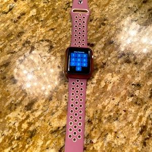 38mm Nike Series 3 Apple Watch, regular size band.